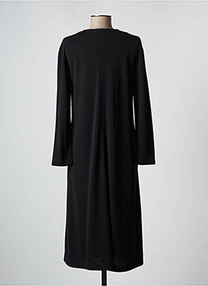 Robe mi-longue coupe fluide manches longues noir MAX MARA femme