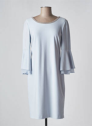 Robe courte manches 3/4 manches 3/4 bleu FRANK LYMAN femme