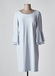 Robe courte manches 3/4 manches 3/4 bleu FRANK LYMAN femme