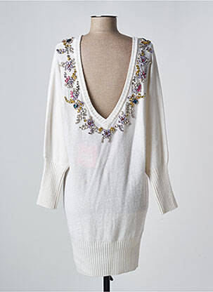Robe courte manches longues manches longues blanc BLUGIRL BLUMARINE femme