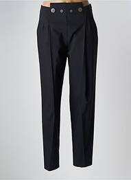 Pantalon slim taille élastique noir OBLIQUE femme