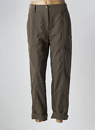 Pantalon droit fermeture zippée sous rabat boutonné marron ANNETTE GÖRTZ femme