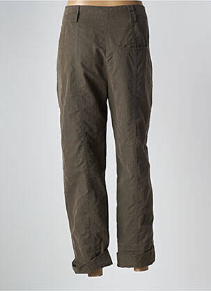 Pantalon droit fermeture zippée sous rabat boutonné marron ANNETTE GÖRTZ femme