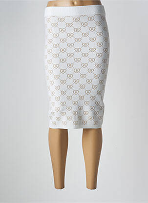 Jupe mi-longue taille élastique blanc BLUGIRL BLUMARINE femme