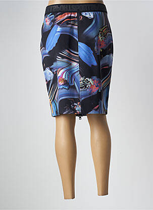 Jupe courte taille élastique bleu MARC CAIN femme