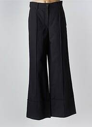 Pantalon flare fermeture zippée sous rabat boutonné noir ANNETTE GÖRTZ femme