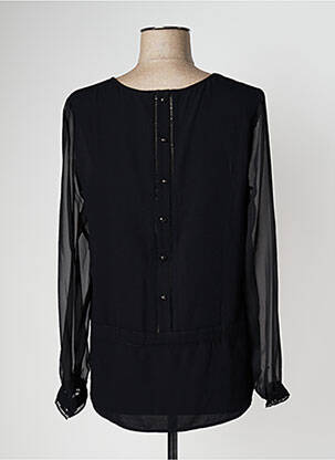 Blouse légère et transparente manches longues noir FREEMAN T.PORTER femme