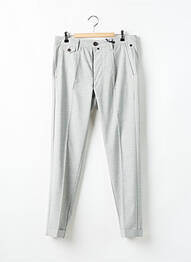 Pantalon droit tissage chiné taille haute gris FREEMAN T.PORTER homme