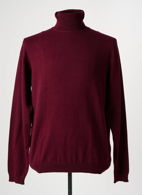 Pull col roulé rouge FREEMAN T.PORTER pour homme