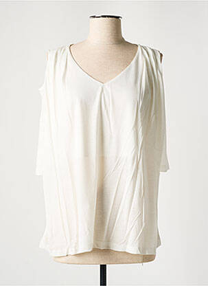 Top tissage jersey blanc BLANC BOHEME femme