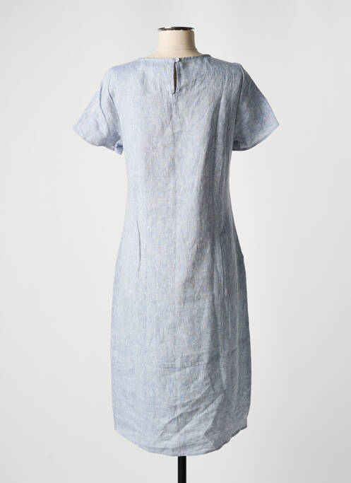 Robe mi-longue bleu BLANC BOHEME pour femme