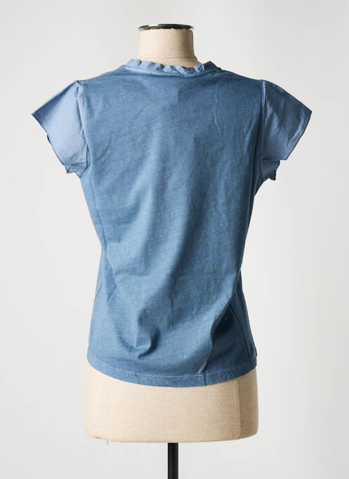 T-shirt bleu BLANC BOHEME femme