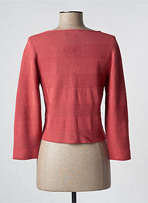 Gilet manches longues coupe cintrée orange BLANC BOHEME femme