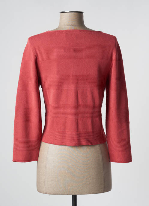 Gilet manches longues orange BLANC BOHEME pour femme