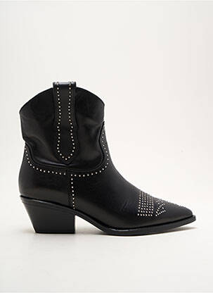 Bottines/boots matière lisse talon de 4 à 6cm noir LOIE ISTANBUL femme