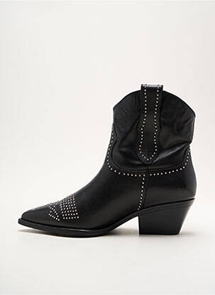 Bottines/boots matière lisse talon de 4 à 6cm noir LOIE ISTANBUL femme