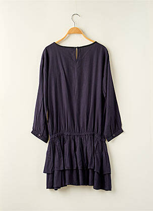 Robe mi-longue col rond manches longues bleu BECKARO fille