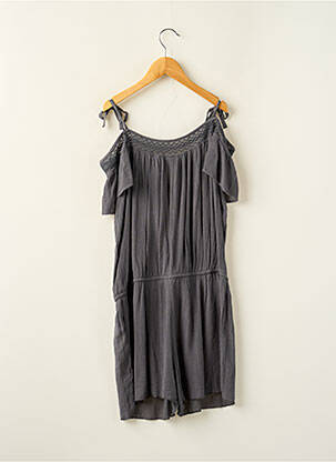 Combishort fermeture boutonnée au dos manches courtes gris BECKARO fille
