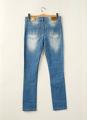 Jeans coupe slim effet usé délavé taille ajustable bleu BECKARO garcon