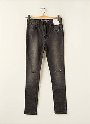 Jeans skinny taille normale taille ajustable gris BECKARO fille