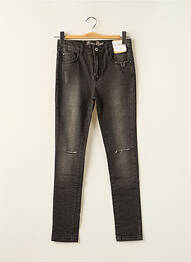 Jeans skinny taille normale taille ajustable gris BECKARO fille