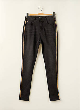 Jeans skinny stretch taille ajustable noir BECKARO fille
