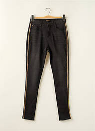 Jeans skinny stretch taille ajustable noir BECKARO fille