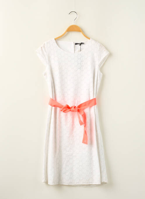 Robe mi-longue blanc LITTLE COUTURE pour fille