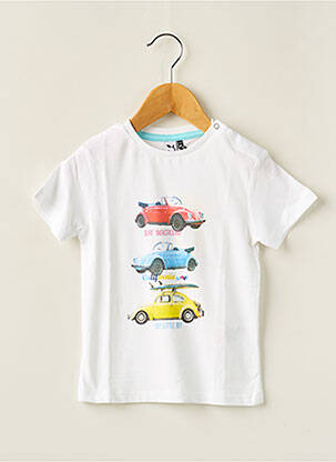 T-shirt tissage jersey manches courtes blanc 3 POMMES garçon