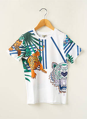 T-shirt tissage jersey manches courtes blanc KENZO garçon