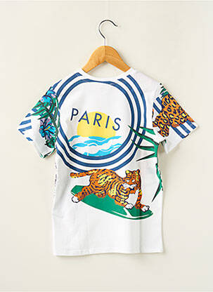 T-shirt tissage jersey manches courtes blanc KENZO garçon