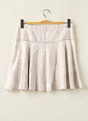 Jupe courte fermeture zip latéral beige JEAN BOURGET fille