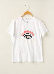 T-shirt coupe cintrée manches courtes blanc KENZO fille