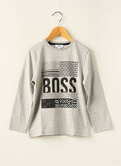 T-shirt gris HUGO BOSS pour garçon seconde vue