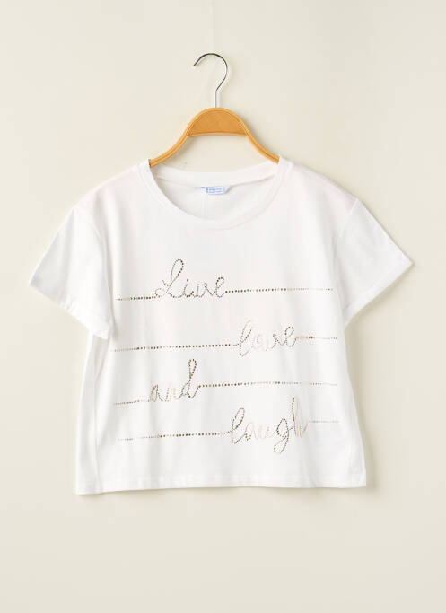 T-shirt blanc MAYORAL pour fille