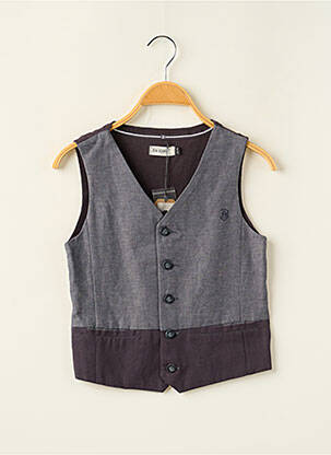 Gilet sans manche coupe cintrée bleu JEAN BOURGET garcon