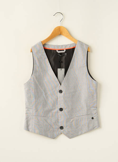 Gilet sans manche coupe droite gris LITTLE COUTURE garcon