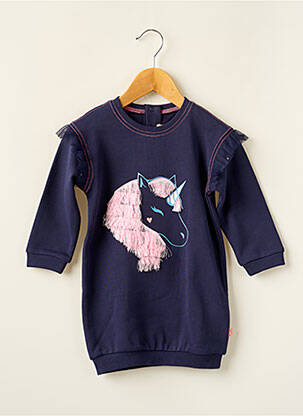 Robe mi-longue col rond manches longues bleu BILLIEBLUSH fille