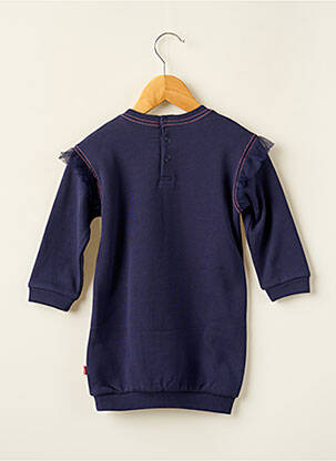 Robe mi-longue col rond manches longues bleu BILLIEBLUSH fille