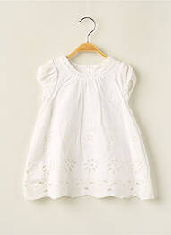 Robe mi-longue manches courtes manches courtes blanc ABSORBA fille