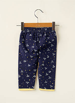 Pantalon droit resserrée sur le bas bleu 3 POMMES fille