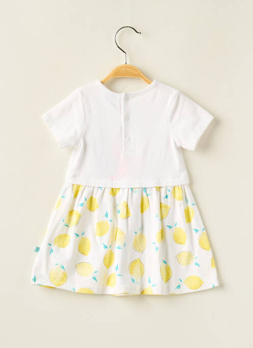 Robe mi-longue manches courtes manches courtes jaune 3 POMMES fille