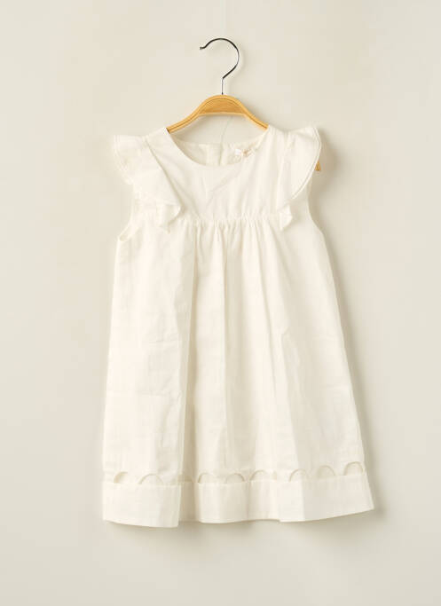 Robe mi-longue blanc CHLOE pour fille