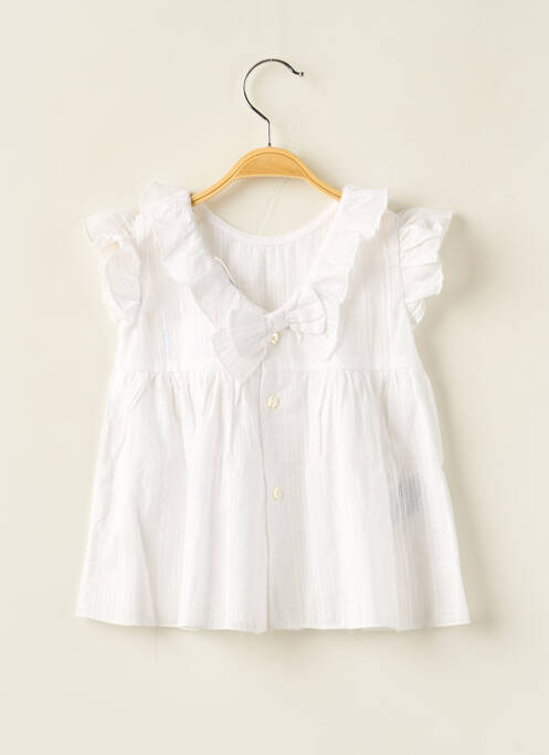 Robe mi-longue blanc MAYORAL pour fille
