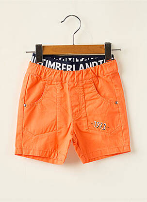 Short tissage popeline taille élastique orange TIMBERLAND garçon
