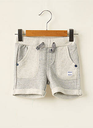 Short stretch taille élastique gris 3 POMMES garçon