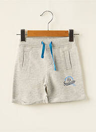 Short sérigraphie floquée taille élastique gris 3 POMMES garcon