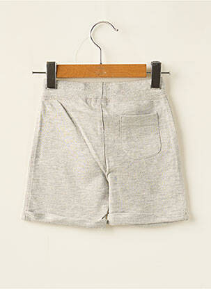 Short sérigraphie floquée taille élastique gris 3 POMMES garçon