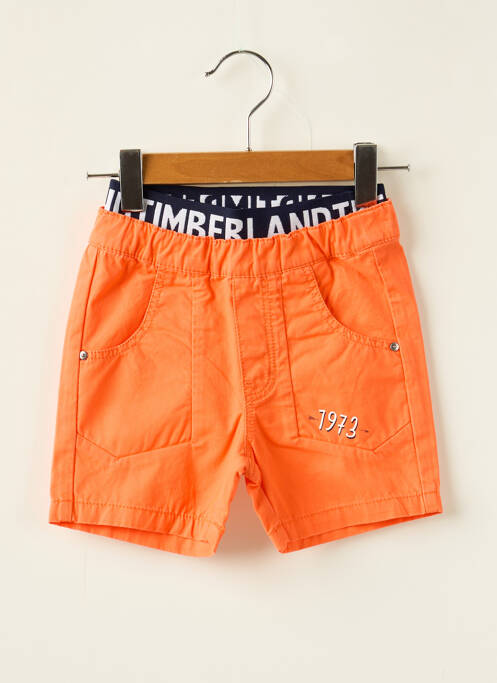 Short tissage popeline taille élastique orange TIMBERLAND garcon