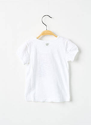 T-shirt coupe cintrée manches courtes blanc 3 POMMES fille